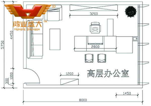 高性價(jià)比辦公家具定做平面圖